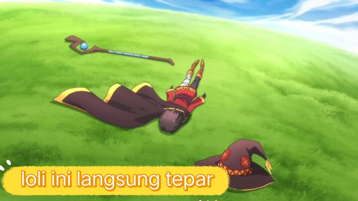 #KompetisiKreasiUnggahan4 , abis ngeluarin sihir ledakan loli ini langsung tepar