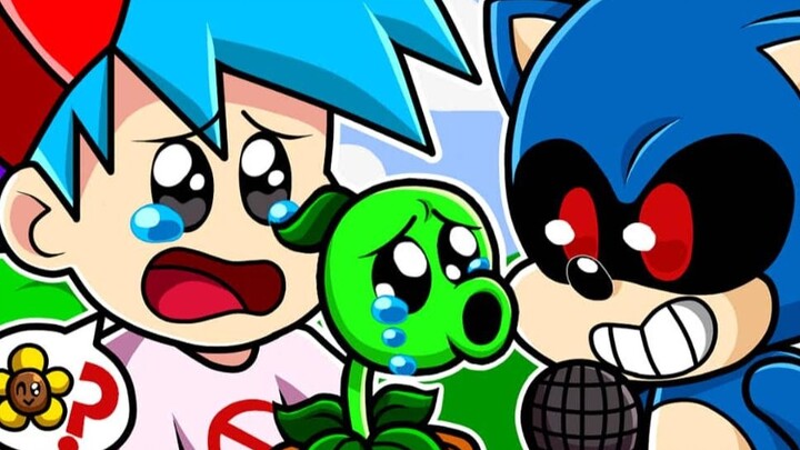 [อนิเมะ] Sonic.exe & Boyfriend & Tails - Friday Night Funkin Animation
