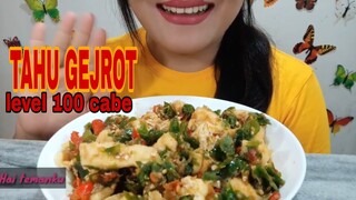 ASMR TAHU GEJROT LEVEL 100 CABAI RAWIT | DEW ASMR MUKBANG INDONESIA | EATING SOUNDS