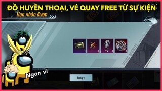 NHẬN TRANG PHỤC HUYỀN THOẠI, VÉ QUAY HÒM ĐỒ FREE TỪ 2 SỰ KIỆN MỚI XỊN SÒ || PUBG MOBILE