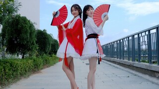 Fan dance cover by two cute girls