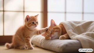 Kitten Works at Chicken Shop to Care for Mama Cat – A Heartwarming Story ❤️