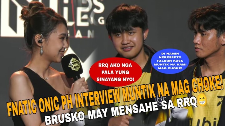 ONIC INTERVIEW MATAPOS MANALO SA FALCON ESPORTS, Brusko may mensahe sa RRQ mainit