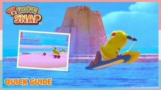 How To Make Pikachu Surf Using Stunfisk At Blushing Beach *Day* | New Pokemon Snap - Quick Guide