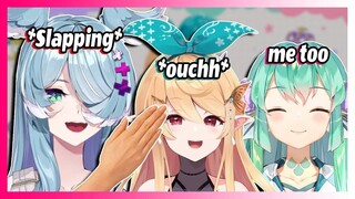 Elira Slaps Pomu and Finana IRL in Their Off-collab [Nijisanji EN Vtuber Clip]