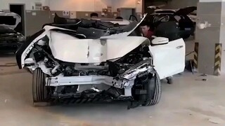 Full Process Restoration Serious Front Crashed Car