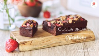 สตรอว์เบอร์รีโกโก้บราวนี่/ Strawberry Cocoa Brownies /いちごココアブラウニー