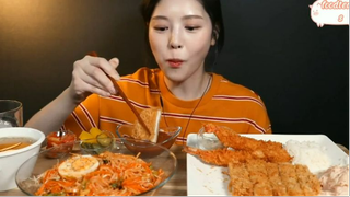 Thịt heo chiên xù giòn tan, miến trộn chua ngọt  1 #anngonmoingay