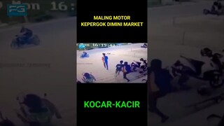 Maling motor kocar kacir ketahuan nyolong #shorts