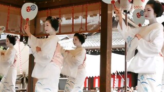 [4K] July 24, 2019 Gion Festival Flower Umbrella Procession, Devotional Dance: Gion Higashi, Pontoch