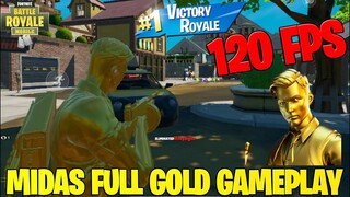 MIDAS FULL GOLD GAMEPLAY - MAIN DI IPAD BISA DAPAT 120 FPS! AUTO PANEN KILL! FORTNITE MOBILE