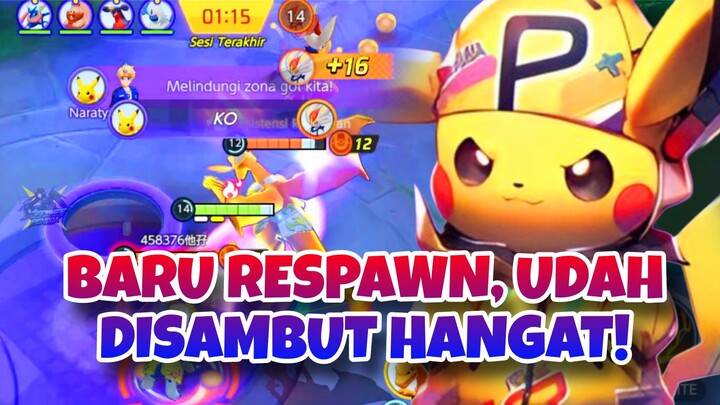 MUSUH BARU RESPAWN, UDAH DISAMBUT HANGAT! - Pokemon Unite Moments