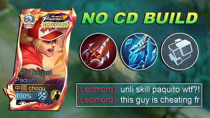 PAQUITO 45% CD BUILD IS BROKENNN!! 🤝 1 SEC ULTI  - MLBB