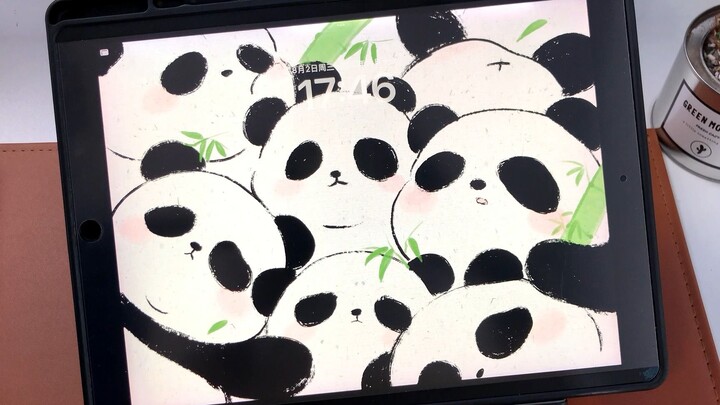 Gampang banget buat nggambar elips, ayo buruan bikin wallpaper panda raksasa yang tinggal pakai tang