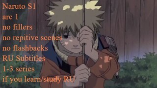 Naruto S1 all series no fillers and flashbacks RU subtitles 1-3