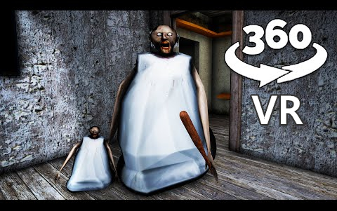 Horror grandma and her mentally retarded grandson ~VR video 360 degree panorama~