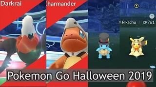 Catching mythical Darkrai and Halloween custome starter pokemon.