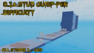 0 1+ Stud Jump Per Difficulty [All Stages 1-133] (ROBLOX Obby)