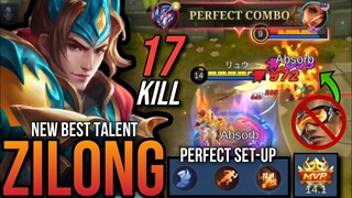 17 Kill No Death!! Zilong Perfect Talent Set-up!! Zilong New Best Talent and Build in 2022 ~ MLBB