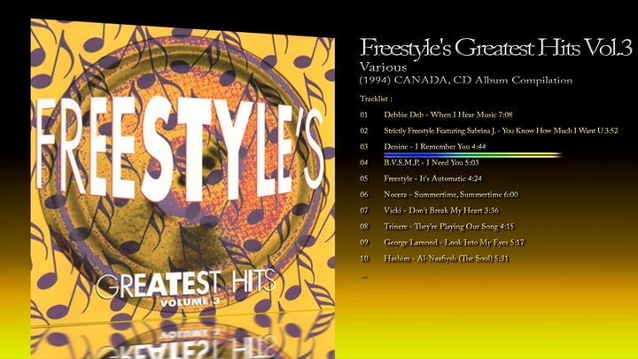 Freestyle's Greatest Hits Vol.3 (1994) Various [CD Album - Compilation]
