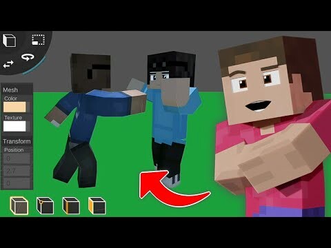 Cara Membuat Animasi Minecraft Bertarung Mudah Untuk Pemula - Tutorial Prisma 3D