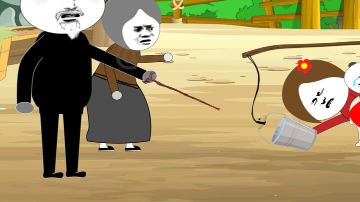 "แอนิเมชันประติมากรรมทราย" ฉันถูกพ่อทอดทิ้งเมื่ออายุ 3 ขวบ และถูกปู่ย่าตายายโดดเดี่ยวและขาดอาหาร