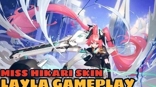 LAYLA - MISS HIKARI SKIN GAMEPLAY  - MLBB