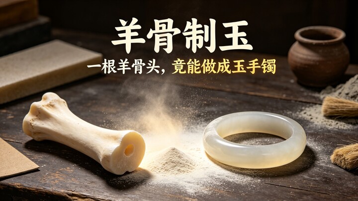 Một chiếc xương cừu, chẳng ngờ lại có thể luyện xương thành ngọc để chế tác thành vòng tay ngọc?