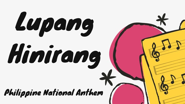 Lupang Hinirang | Philippine National Anthem | Sheet Music