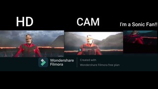 Sonic The Hedgehog 2:Super Sonic Scene Comparison HD VS CAM VS I'm a Sonic Fan!!