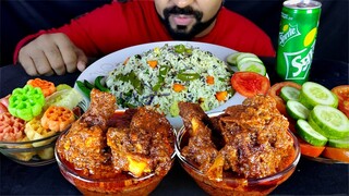 SPICY LAMB HEAD CURRY, VEGETABLE RICE, PAPAD, SALAD and SPRITE ASMR MUKBANG EATING SHOW| #LiveToEATT