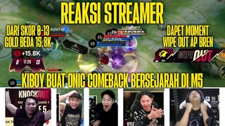COMEBACK BERSEJARAH ONIC DI M5 WORLD!! DARI KEBANTAI 0-13 SAMPAI RATAIN AP BREN! | REAKSI STREAMER