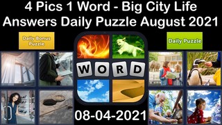 4 Pics 1 Word - Big City Life - 04 August 2021 - Answer Daily Puzzle + Daily Bonus Puzzle