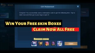 FREE SKIN AND REDEEM CODE EVENT GUARANTEED REWARD- MOBILE LEGENDS BANG BANG  | MLBB NEW EVENT | MLBB