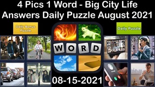 4 Pics 1 Word - Big City Life - 15 August 2021 - Answer Daily Puzzle + Daily Bonus Puzzle