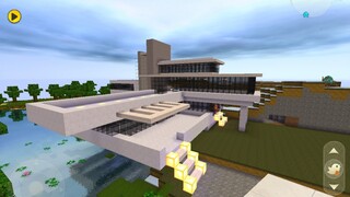 Cách xây nhà hiện đại  #MiniWorld (nhà trên thác của Frank Lloyd wright)