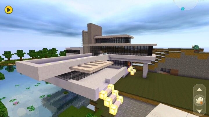 Cách xây nhà hiện đại  #MiniWorld (nhà trên thác của Frank Lloyd wright)