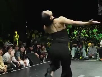 This girl is really energetic when she dances!