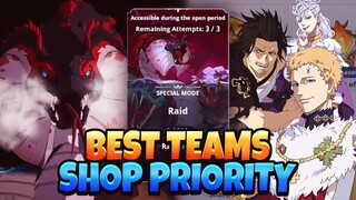 *NEW* PLAITCHIDNA RAID IS OUT NOW! BEST TEAMS & SHOP PRIORITY! | Black Clover Mobile