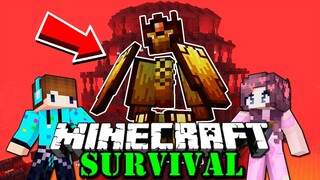 MENCURI MAHKOTA RAJA YANG BERSEMAYAM DI ISTANA NETHER !! Minecraft Survival Bucin [#47]