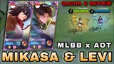 REVIEW SKIN MIKASA & LEVI 😍 MOBILE LEGENDS x ATTACK ON TITAN COLLAB🔥