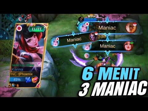 6 Menit 3x maniac | Gameplay supreme 5 karina🤡