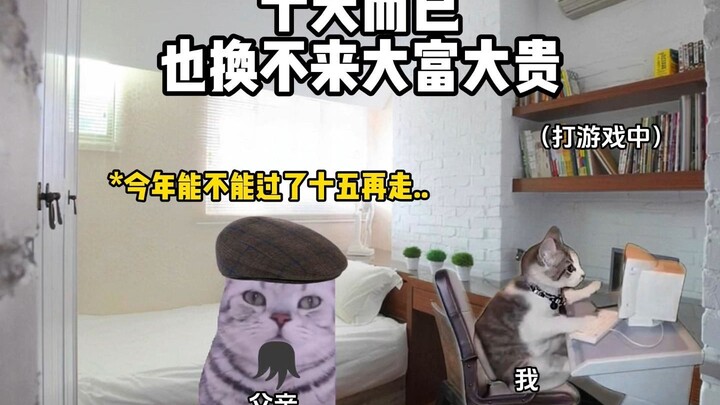 十天而已 也换不来 大富大贵.