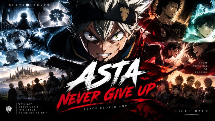 ASTA — NEVER GIVE UP | Black Clover AMV | Fight Back