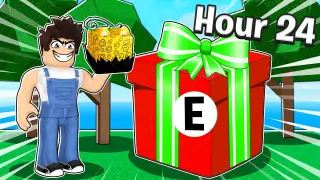 I FARMED LIMITED PRESENT FRUITS FOR 24 HOURS! Roblox Blox Fruis