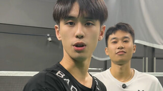 约战林丹杯季军余泓庆，实战多拍片段