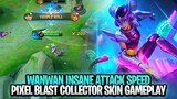 Wanwan Insane Attack Speed Pixel Blast Collector Skin Gameplay | Mobile Legends: Bang Bang