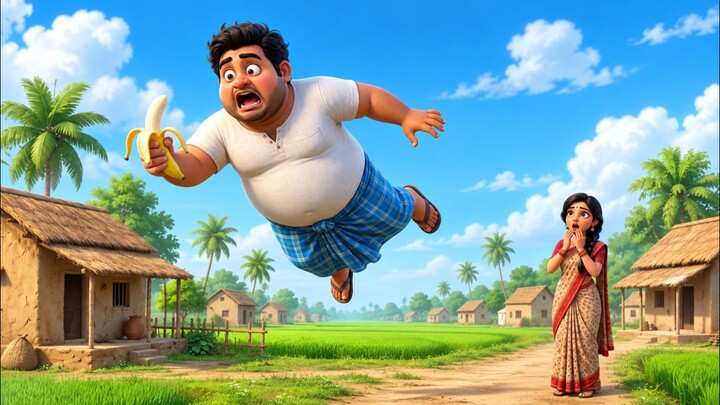 Motu Ate a Banana and Flew Into the Sky! 🍌😂