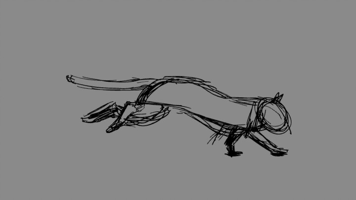 [Painting]Produced a cat running film with animation software