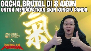 GACHA BRUTAL DI 8 AKUN UNTUK MENDAPATKAN SKIN KUNGFU PANDA SECARA LANGSUNG - MOBILE LEGENDS